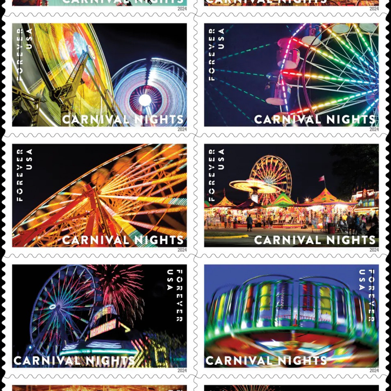 2024 us forever stamps-Carnival Nights
